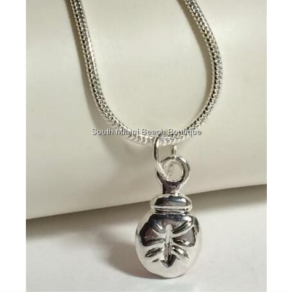 Silver Ladybug Necklace Pendant Red Black Enamel - Picture 5 of 8